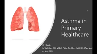 Asthma In Primary Care PART 1 Dr Staats WSU FAM MED TUTORIAL