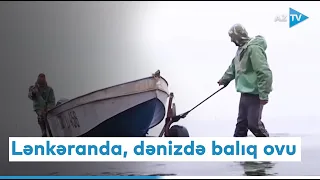 Lənkəranda, dənizdə balıq ovu