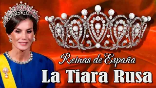 La Tiara de la Reina Letizia en Holanda. Tiara  Rusa María Cristina