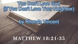 You don't love god _(if you don't love neighbors) by randa vincent