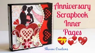 How to make Scrapbook Inner Pages/ DIY Anniversary Scrapbook Part 2