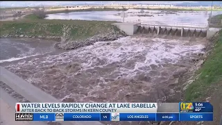 Water levels nearly double at Lake Isabella after back-to-back storms