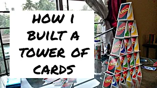 How I built a tower of cards | UNO Cards | Card tower 2020| #cardtower