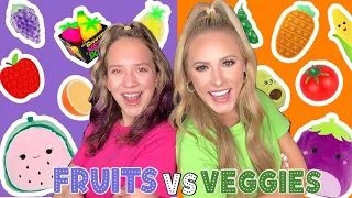 FRUITS 🍌🍊🍒 VS VEGETABLES 🌽🍅🥦 LEARNING EXPRESS SHOPPING CHALLENGE!