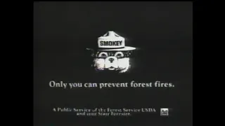 1980's Serious Forest Fire Arrest Commercial Ad ( Bonus Ads after ) VHS