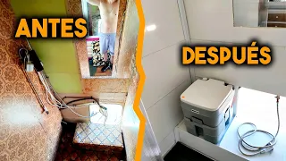 Como hacer un BAÑO de AUTOCARAVANA tu mismo y económico 🚐👌