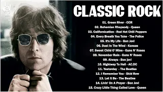 Classic Rock Greatest Hits 70's 80's 90's - Bon Jovi, Pink Floyd, Eagles, Queen, Def Leppard