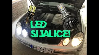 Mercedes E class W211  How to install LED bulbs H7..