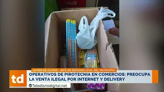 Operativos de pirotecnia en comercios: Preocupa la venta ilegal por internet y delivery