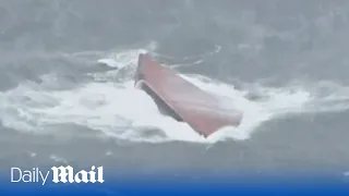 Eight dead as South Korean tanker carrying a thousand tonnes of acid capsizes off Japanese island