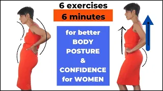 6 EXERCISES for 6 MINUTES to FIX BAD POSTURE for Women/ Change your BODY CONFIDENCE