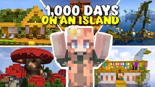 🌴I Survived 1000+ DAYS on an ISLAND in Minecraft [FULL MOVIE ]