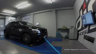 Mercedes GLE 43 AMG 367cv AUTO Reprogrammation Moteur @ 416cv Digiservices Paris 77 Dyno