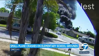 Doorbell video shows aftermath of plane crash in Santa Maria that resulted in pilot's death | ABC7