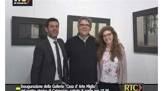 Catanzaro, sabato 9 aprile inaugurazione della Galleria "Casa d'Arte Miglio" RTC TELECALABRIA