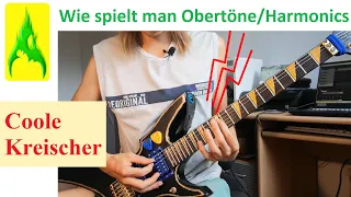 Wie spielt man Obertöne Harmonics auf der e Gitarre – Coole Kreischer Screamer