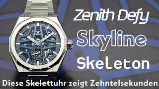 This SKELETWATCH shows tenths of a second | Zenith Defy Skyline Skeleton Calibre El Primero 3600 SK