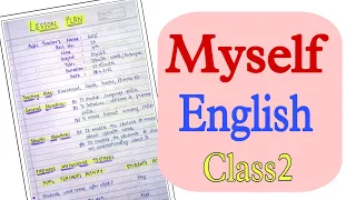 English Lesson Plan for Jbt/D.el.ed-- Myself -- Class 2 || Lesson Plan 46 || An Aspirant !