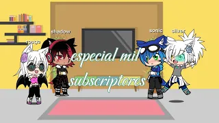 sonic, shadow, silver y rouge reaccionan al sonadow~especial mil subscriptores