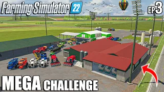 BUILDING A NEW $10 MILLION FARM FROM SCRATCH! | MEGA Challenge | Farming Simulator 22 #3