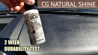 Chemical Guys Natural Shine. Tire and dashboard 2 week durability test