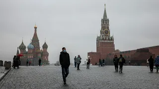 Trauriger Corona-Rekord in Russland - Lockdown in Moskau | AFP
