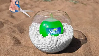 DIY Sprite Balloon vs Mentos in the Aquarium!