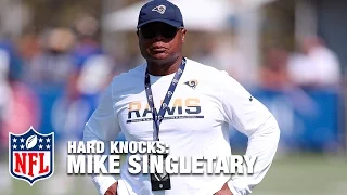 Mike Singletary Drills Rams Linebackers | Hard Knocks: LA Rams (2016)