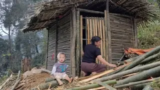 Full video: A 17 Years Old Single Mother - Completed the bed and door for the house