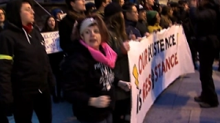 Raw: Protests of Trump Inauguration Begin in DC