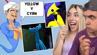 PODRÁ AKINATOR ADIVINAR A LOS NUEVO RAINBOW FRIENDS CAPITULO 2? (CYAN Y YELLOW) 😂