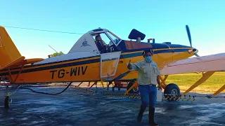 Proceso de carga de fumigacion Aérea TG-WIV 26 agosto 2022 || Aviación Agrícola Guatemalteca