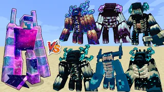 Galaxy Iron Golem vs All Wardens - Galaxy Iron Golem vs Warden Evolution