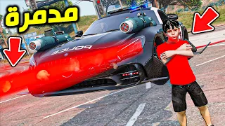 GTA V #2 ( سيارة المسكونه ) صنع اقوى سيارة شرطة مدمرة