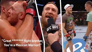 Victory or Defeat: Conor McGregor always pays respect to UFC opponents after the fight