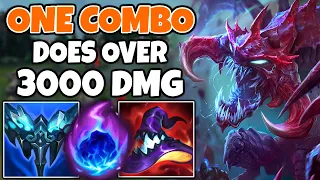 AP CHOGATH MID does over 3000 DAMAGE in ONE COMBO (Literally kills anyone hit) | 12.16