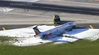 Blaze put out after plane's landing gear catches fire at MIA #shorts