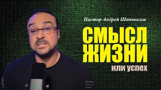 Есть успех, но нет смысла в жизни - ты в проблеме. Смысл жизни или успех. Пастор Андрей Шаповалов