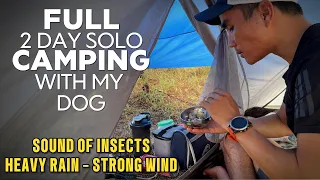 full 2 day solo camping | LONG RAIN, BEAUTIFUL VIEWS, RELAXING IN TENT WITH NATURE SOUNDS