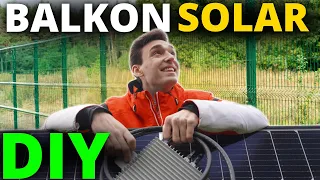 DIY Balkonkraftwerk 600W am Zaun befestigen