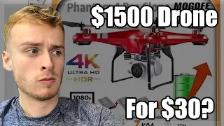 I bought a DJI Phantom 4 For $35 on Wish.com, It should be $1500. What will I get?