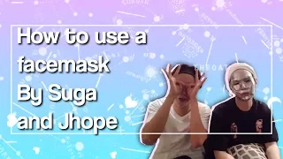 How to use a facemask by Suga and Jhope.