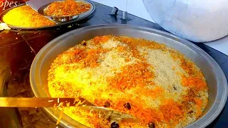 How Bukhari Rice Prepared in Kinda Restaurant/Middle Eastern Cuisine/Shawaya/ مطاعم كندة