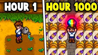 1 Hour VS 1,000 Hour Farm in Stardew Valley