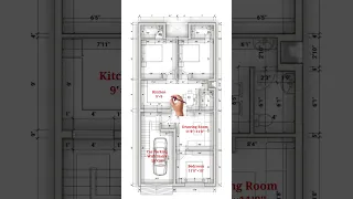 24×50 House Plan || 24×50 House Design || 24×50 Floor Plan || #floorplan #houseplan #shorts