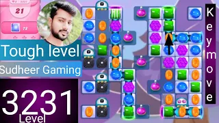 Candy crush saga level 3231 । Tough level । No boosters । Candy crush 3231 help । Sudheer Gaming
