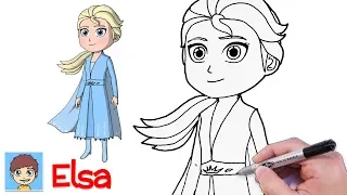 Comment Dessiner Elsa de La Reine des Neiges 2 Facilement - Dessin Facile