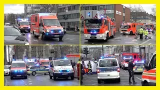 ++ ROSENMONTAG: SCHWERER UNFALL in KÖLN (Barbarossaplatz) ++ Einsatzkräfte bauen Sichtschutz auf [E]