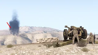 122mm D-30 Howitzer vs Tanks - Anti-tank operation | US ARMY | ARMA 3: Milsim