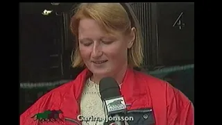 Ina Scot & Helen Ann Johansson vinner Guldbjörken (200 000 kr) på Umåker 26 augusti 1995.